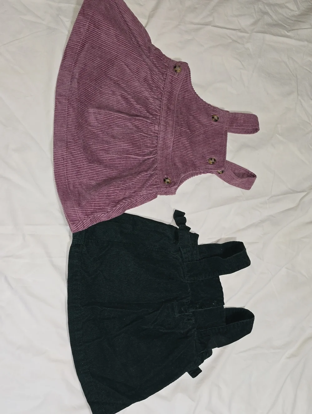 Carter's Corduroy Overall Skirts in Plum and Black